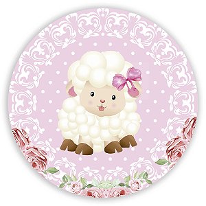Mini Painel - Ovelha Rosa - Sublimado 3D