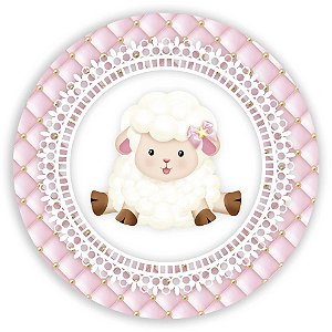 Capa Mini Painel Sublimado - Ovelhinha Rosa