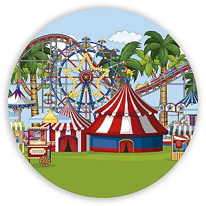 Capa Mini Painel Sublimado - Parque de Diversões