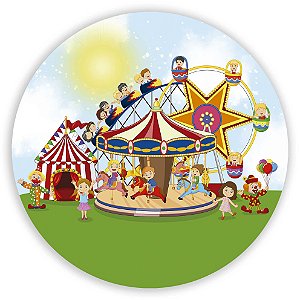 Capa Mini Painel Sublimado - Parque de Diversões