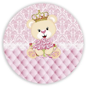 Capa Mini Painel Sublimado - Ursinha Realeza