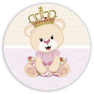 Capa Mini Painel Sublimado - Ursinha Realeza