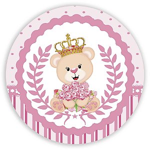 Capa Mini Painel Sublimado - Ursinha Realeza