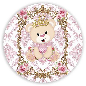 Capa Mini Painel Sublimado - Ursinha Realeza