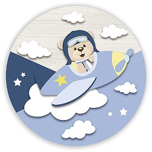 Capa Mini Painel Sublimado - Ursinho Aviador