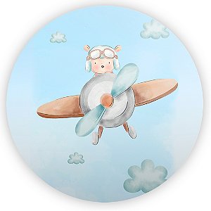 Capa Mini Painel Sublimado - Ursinho Aviador