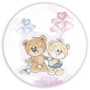 Capa Mini Painel Sublimado - Ursinho Revelação
