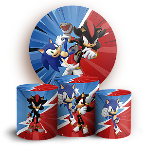 KIT Redondo e Trio - Sonic Shadow - Sublimado 3D