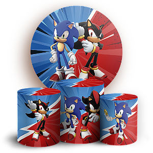 KIT Redondo e Trio - Sonic Shadow - Sublimado 3D