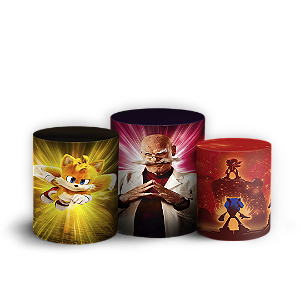 Trio Cilindro - Sonic Shadow - Sublimado 3D