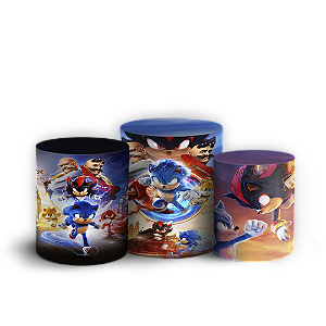 Trio Cilindro - Sonic Shadow - Sublimado 3D