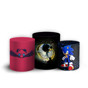 Trio Cilindro - Sonic - Sublimado 3D
