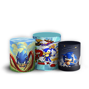 Trio Cilindro - Sonic - Sublimado 3D