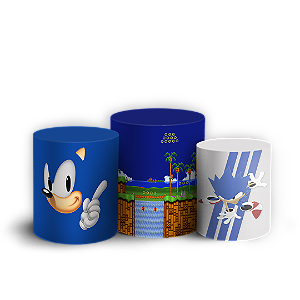Trio Cilindro - Sonic - Sublimado 3D