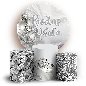 KIT Redondo e Trio - Bodas De Prata - Sublimado 3D