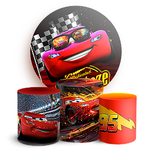 KIT Redondo e Trio - Carros McQueen - Sublimado 3D