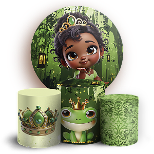 KIT Redondo e Trio - Princesa Tiana - Sublimado 3D