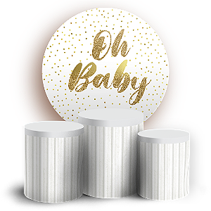 KIT Redondo e Trio - Oh Baby - Sublimado 3D