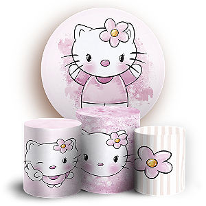 KIT Redondo e Trio - Hello Kitty - Sublimado 3D