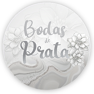 Mini Painel - Bodas De Prata - Sublimado 3D