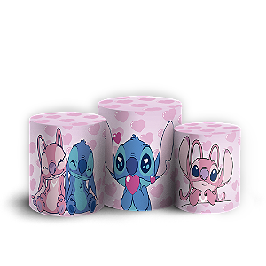 Trio Cilindro - Lilo Stitch Angel - Sublimado 3D