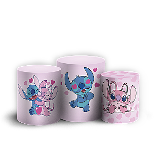 Trio Cilindro - Lilo Stitch Angel - Sublimado 3D