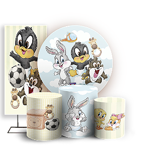 KIT Redondo Trio e Faixa - Looney Tunes - Sublimado 3D