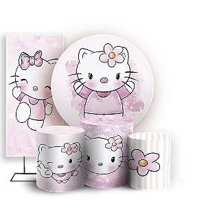 KIT Redondo Trio e Faixa - Hello Kitty - Sublimado 3D