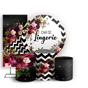 KIT Redondo Trio e Faixa - Cha De Lingerie - Sublimado 3D