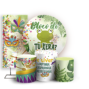 KIT Redondo Trio e Faixa - Carnaval - Sublimado 3D