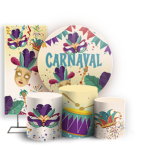 KIT Redondo Trio e Faixa - Carnaval - Sublimado 3D
