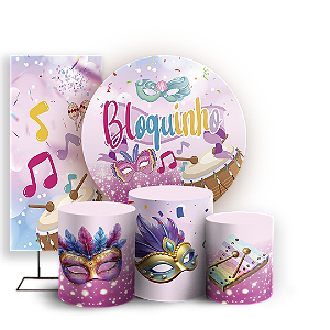 KIT Redondo Trio e Faixa - Carnaval - Sublimado 3D