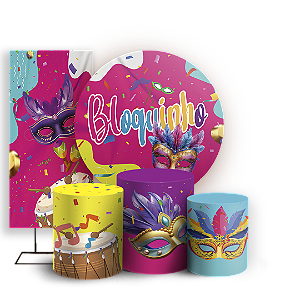 KIT Redondo Trio e Faixa - Carnaval - Sublimado 3D