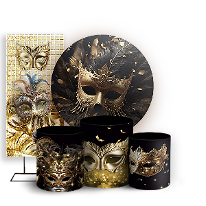 KIT Redondo Trio e Faixa - Carnaval - Sublimado 3D