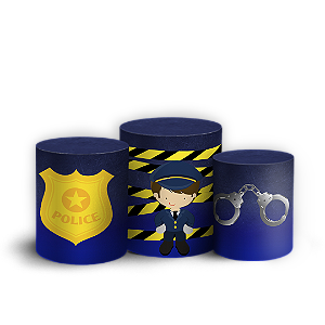 Trio Cilindro - Policia Baby - Sublimado 3D