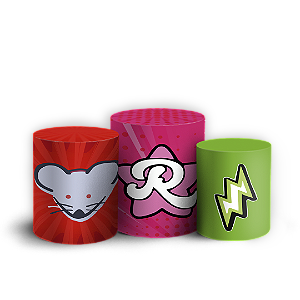 Trio Cilindro - Os Rosas - Sublimado 3D