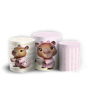 Trio Cilindro - Capivara - Sublimado 3D