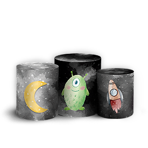 Trio Cilindro - Astronauta - Sublimado 3D