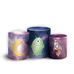 Trio Cilindro - Astronauta - Sublimado 3D