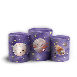 Trio Cilindro - Astronauta - Sublimado 3D