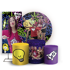 KIT Redondo Trio e Faixa - Os Rosas - Sublimado 3D