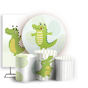 KIT Redondo Trio e Faixa - Jacare Baby - Sublimado 3D