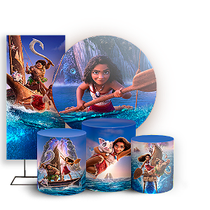 KIT Redondo Trio e Faixa - Moana - Sublimado 3D