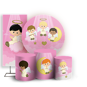 KIT Redondo Trio e Faixa - Batizado - Sublimado 3D