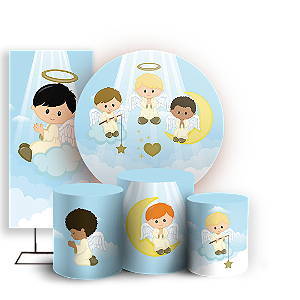 KIT Redondo Trio e Faixa - Batizado - Sublimado 3D