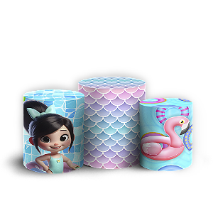 Trio Cilindro - Pool Party - Sublimado 3D