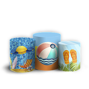 Trio Cilindro - Pool Party - Sublimado 3D