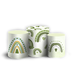 Trio Cilindro - Arco Iris Boho - Sublimado 3D
