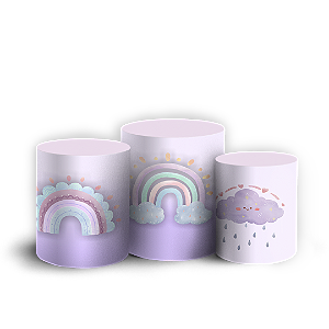 Trio Cilindro - Arco Iris Boho - Sublimado 3D