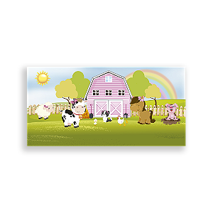 Painel Retangular - Fazendinha - Sublimado 3D